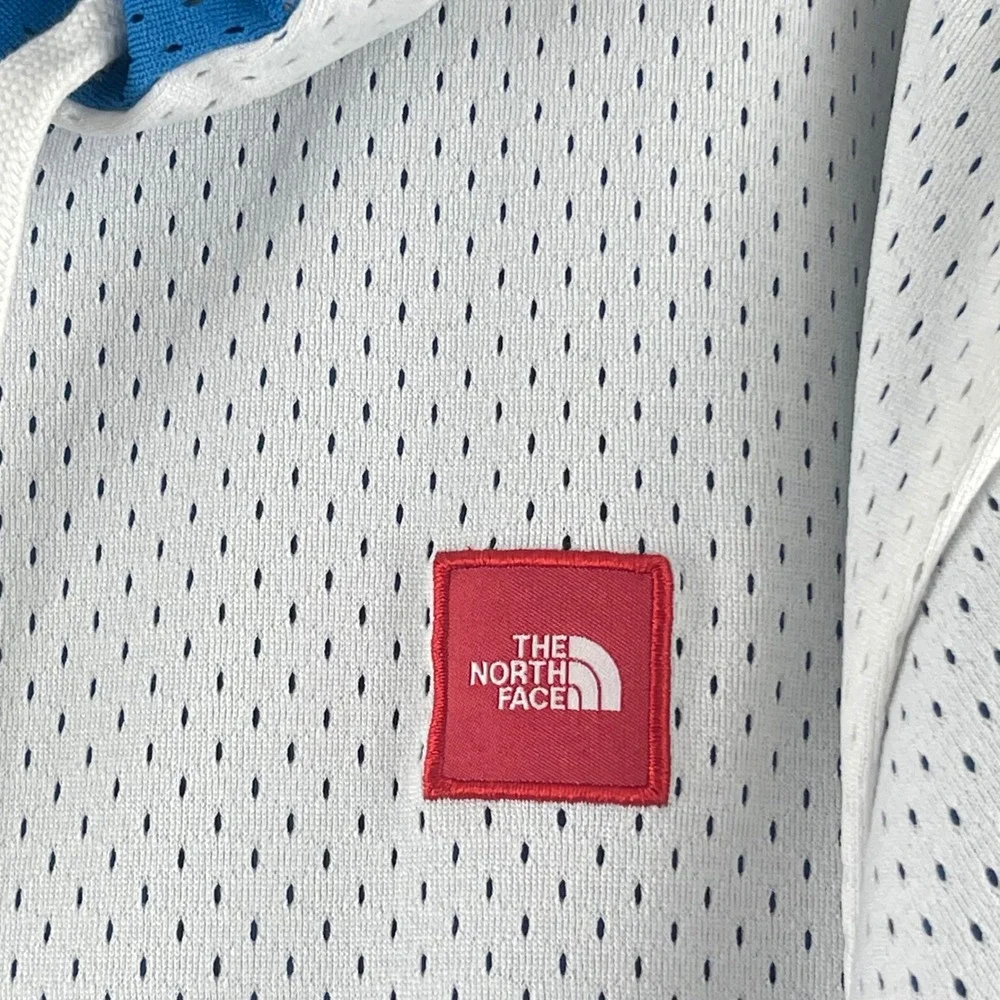 The North Face Mens Reversible Mesh Full‎ Zip Hoodie Blue White M Medium